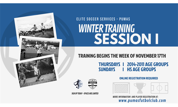 Winter Training - Session I - Registration is NOW OPEN!